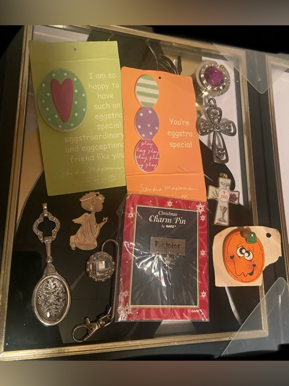Holiday Pins & Crosses & 2 Purse Holders Etc. 
#130